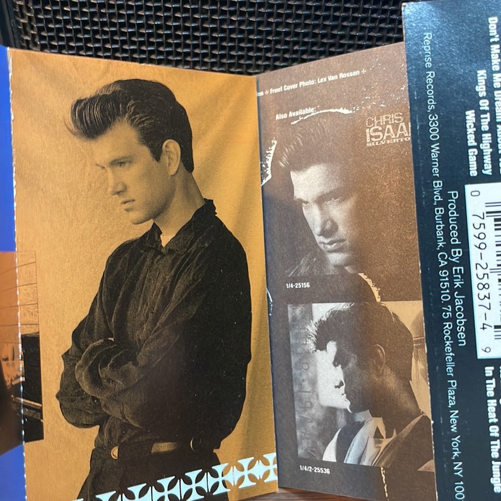 Chris Isaak Heart Shaped World Wicked Game 90s Rockabilly cassette tape